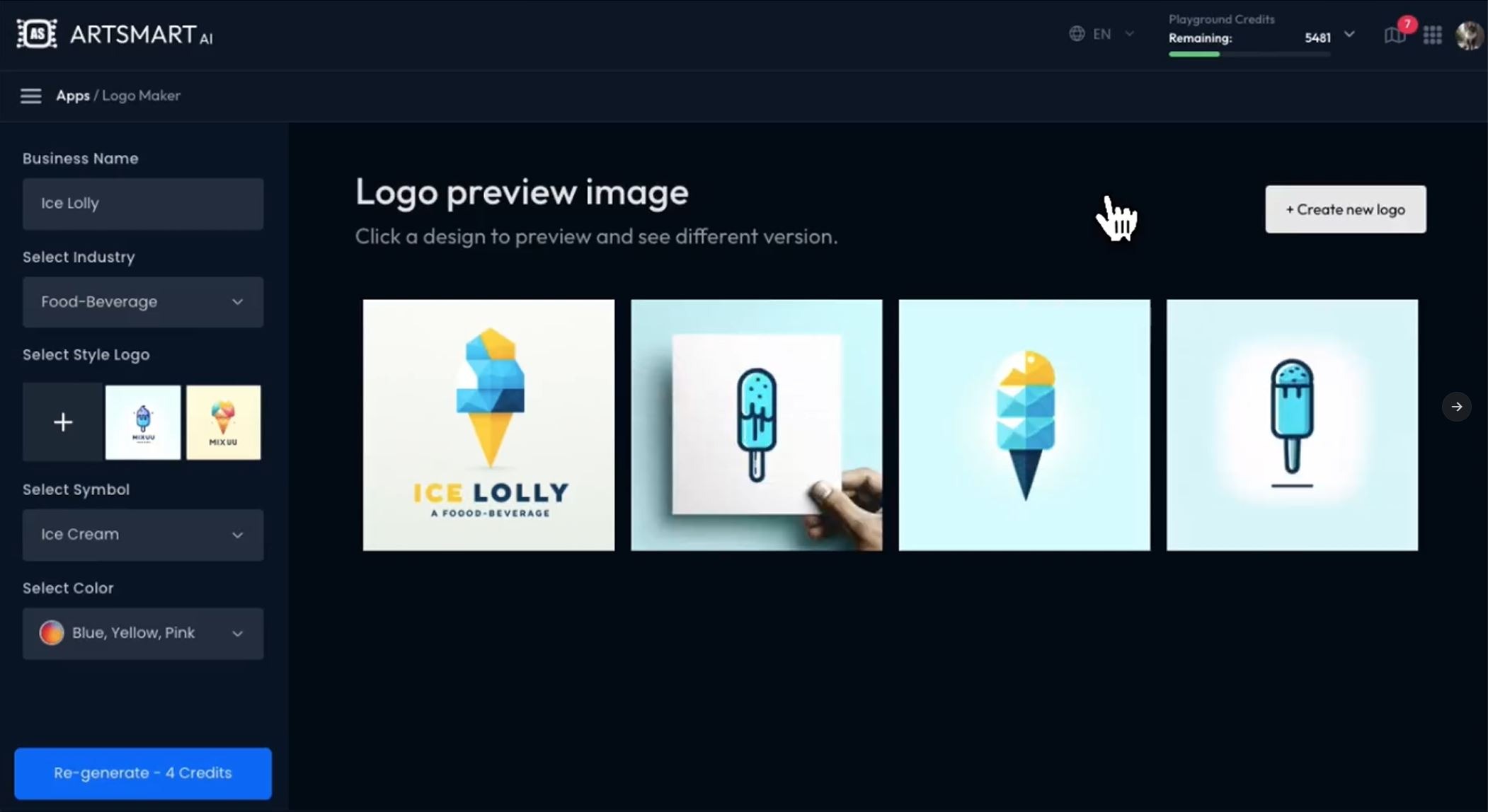 How To Use Art Smart AI Logo Generation