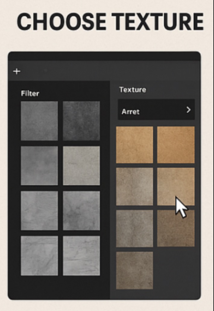 Step-by-step process of adding texture to a portrait using AI tools