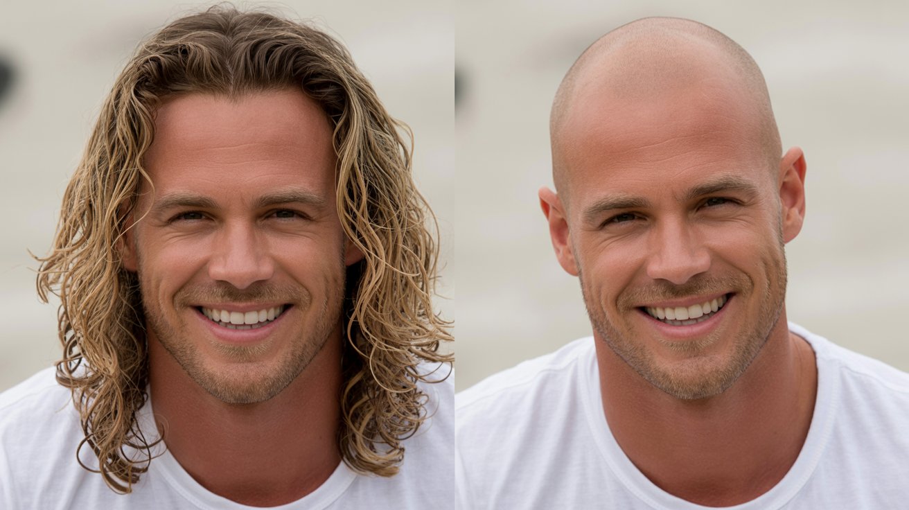 See your bald look today.