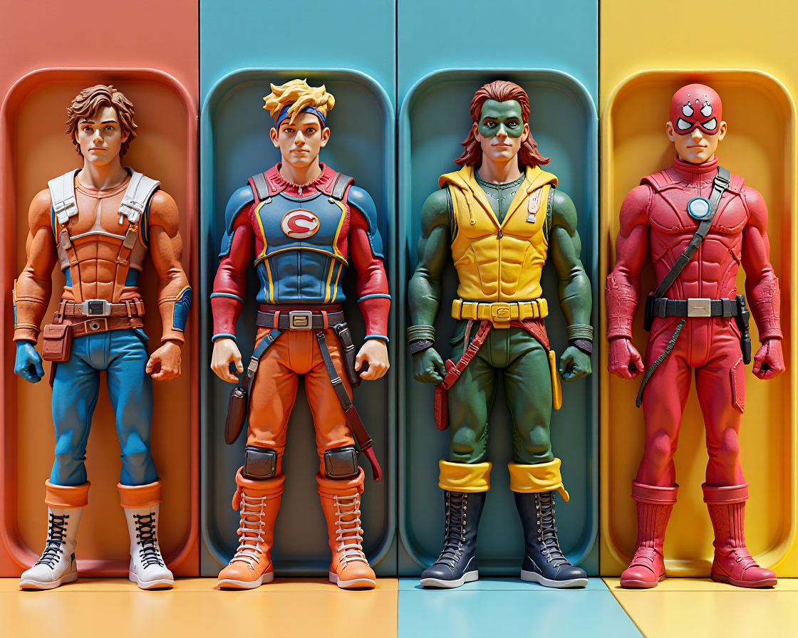 Collection of viral AI action figure images showing different styles and packaging designs